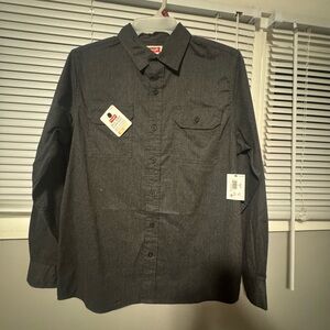 Wrangler Charcoal Button-Down Shirt